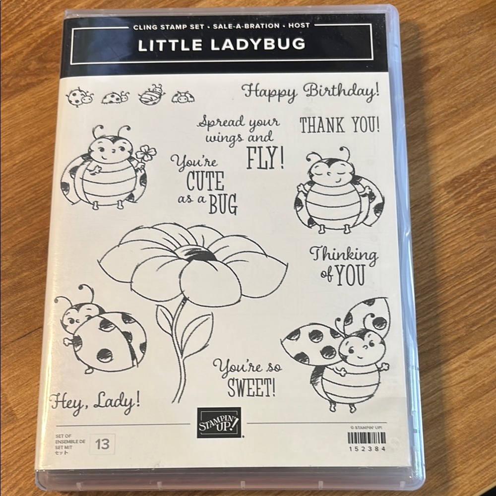 Stampin' Up! Little Ladybug Stamp Set - Black and White